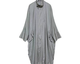 Rare Vintage Issey Miyake Windcoat Medium Size Japanese Brand Japanese Designer Luxury Brand Streetwear Sage Green Colour