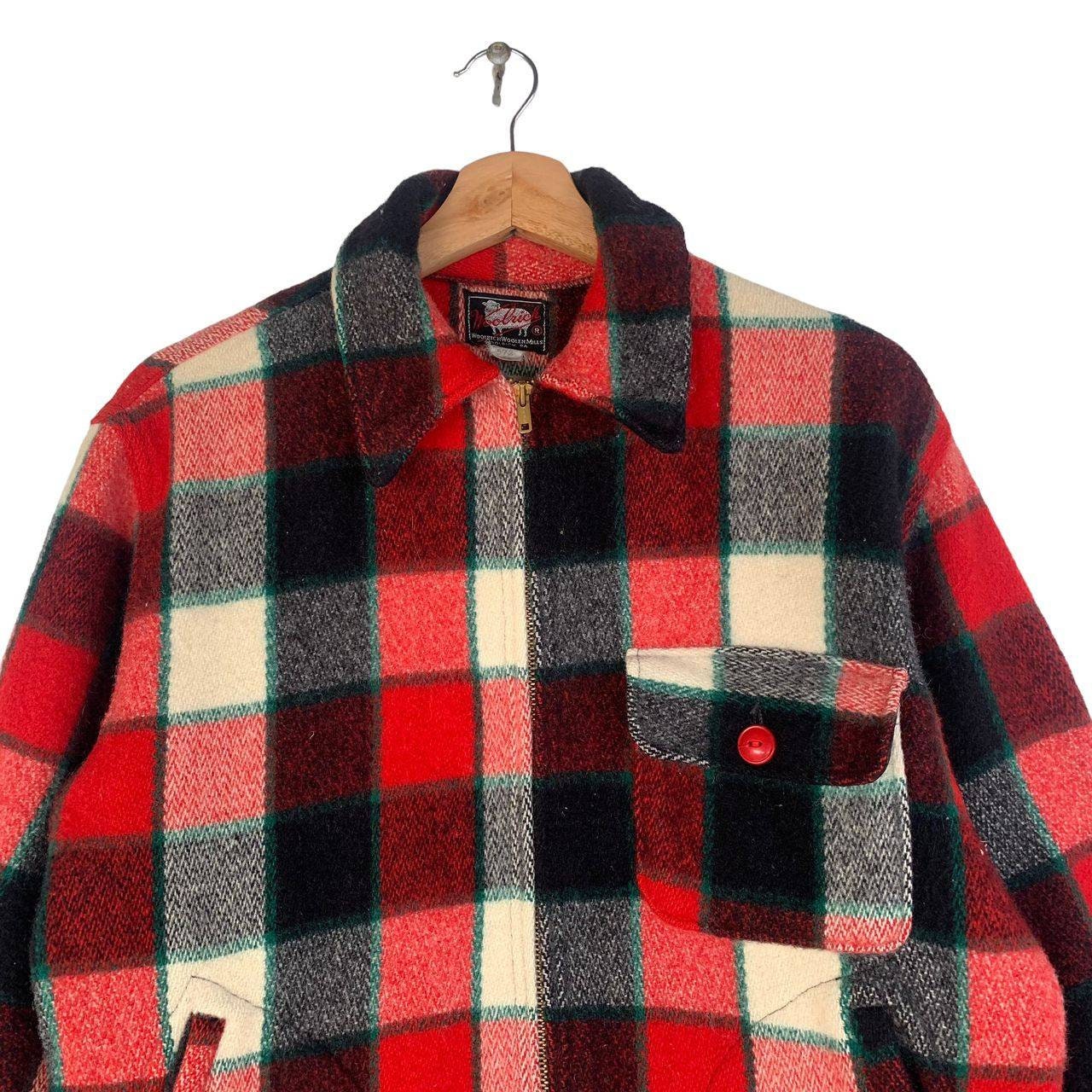 Vintage 50s Woolrich Woolen Mills Shadow Plaid Side Buckle Vintage 50s Woolrich Woolen Mills Shadow Plaid Side Buckle