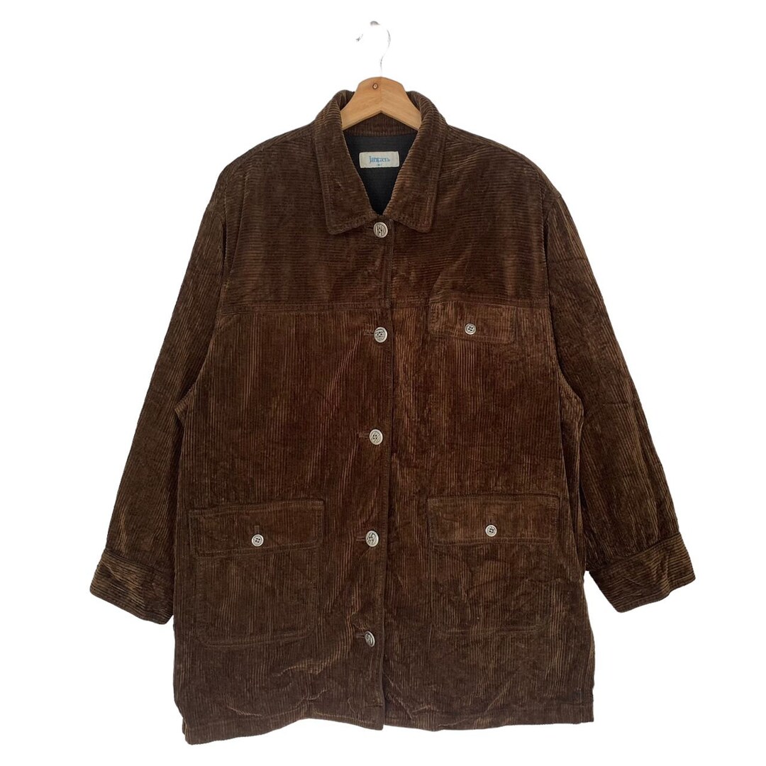 Vintage Jantzen Dark Brown Conduroy Jacket Men,medium Size,retro