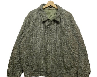 Mcgregor Vintage Wool Bomber Sport Jacket Preppy Style Mens