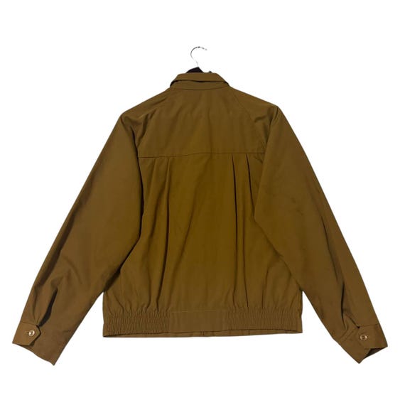 60s 70s Vintage Press-jae Men's Brown Harrington Jacket,classic