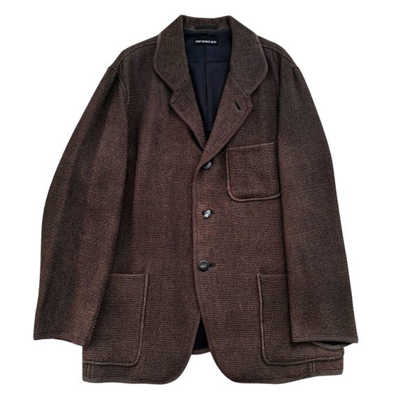 ISSEI MIYAKE ジャケット　ブラウン ヴィンテージ イッセイミヤケ メンズ ブラウン テクスチャード