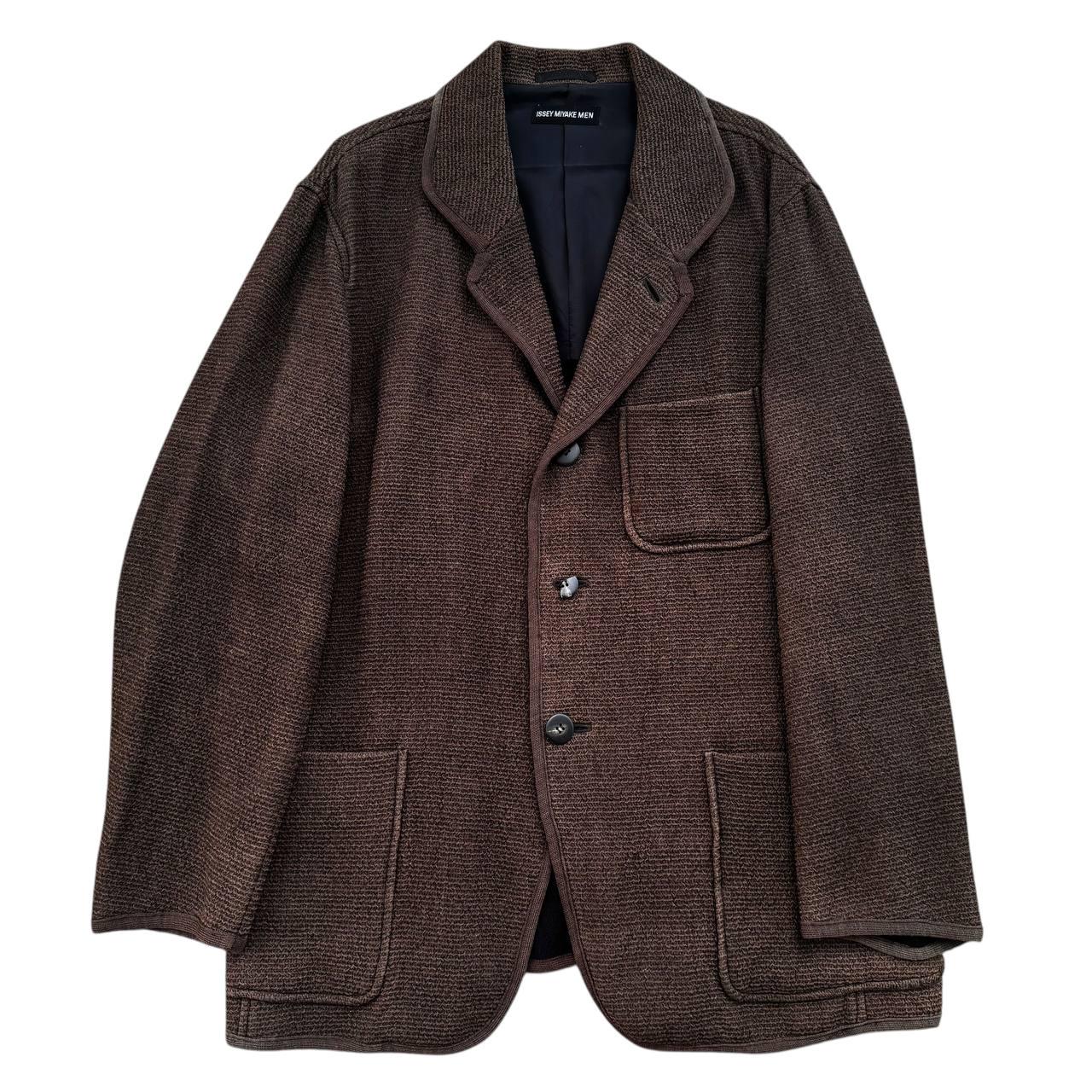 ISSEY MIYAKE スエードジャケット ブラウン ヴィンテージ イッセイミヤケ メンズ ブラウン テクスチャード