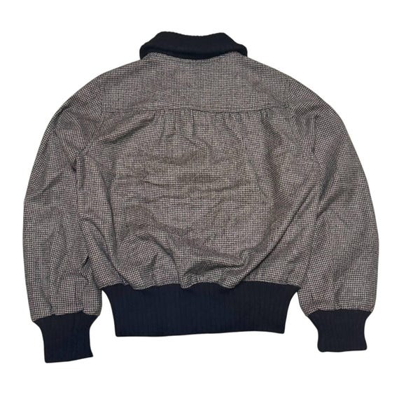 Vintage Catalina Wool Jacket 80s Lightweight Houndstooth Bomber