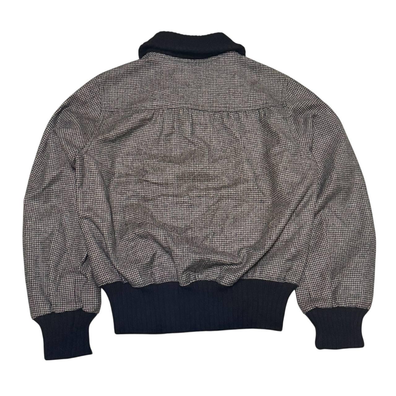 Vintage Catalina Wool Jacket 80s Lightweight Houndstooth Bomber