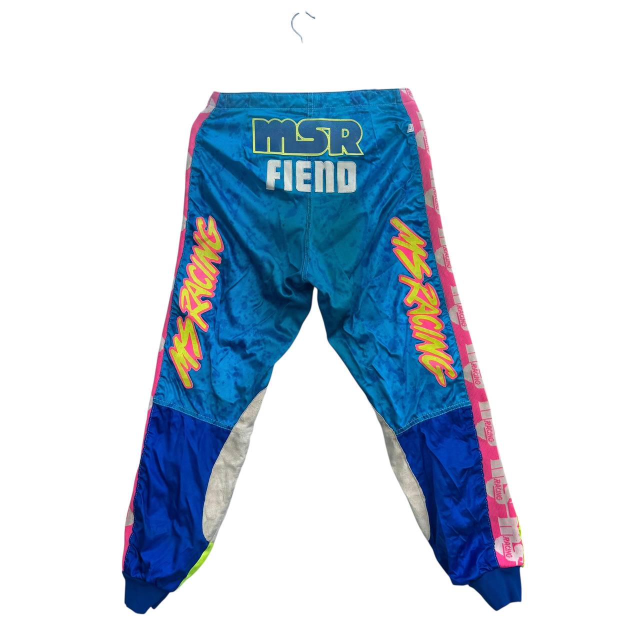 Vintage MSR Motocross Racing Pants Neon Green Blue Pink 90s Dirt