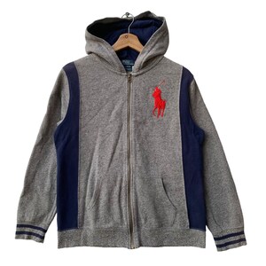 Vintage Polo Ralph Lauren Hoodie Full Zip Gray Size Xxl - Etsy