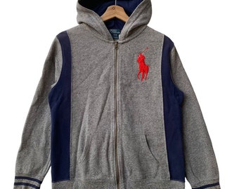 Vintage 1990s Ralph Lauren Zip up Hoodie / 90s Polo / Vintage