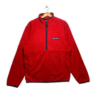 Vintage Polo Jeans Co. Fleece Sweater,Red Color,Small Size,Half Zip Sweater,Outerwear,Winter Outfits,Streetwear,Vintage Clothing
