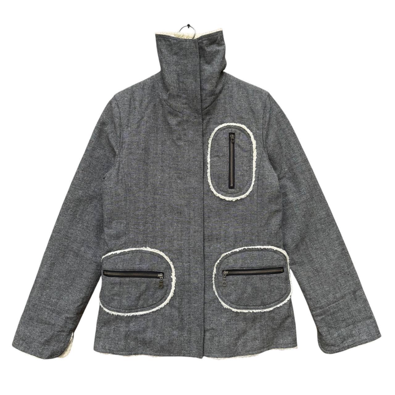 Vintage Japanese Brand Catherine Harnel Gray Faux Fur Lined Womens