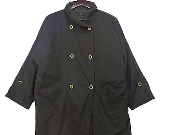 Vintage Agnès B. Paris Wool Blazer – Brown Tailored Coat, Made in 
