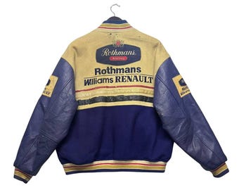 Vintage Rothmans Williams Renault Racing Varsity Wool Jacket F1