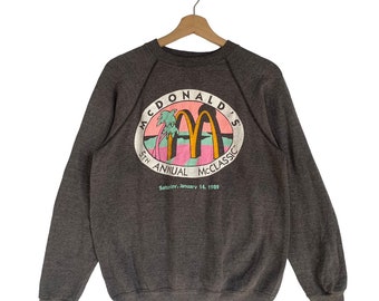 80er Jahre Vintage 1989 Mcdonalds 5th Jahres McClassic Sweatshirt, Promo, Vintage Rundhalsausschnitt, Retro Style Outfit, 80er Jahre Klassische Kleidung, Vintage Geschenk