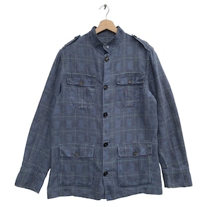 Vintage ETRO Milano Linen Long Sleeve Shirt,Medium Size