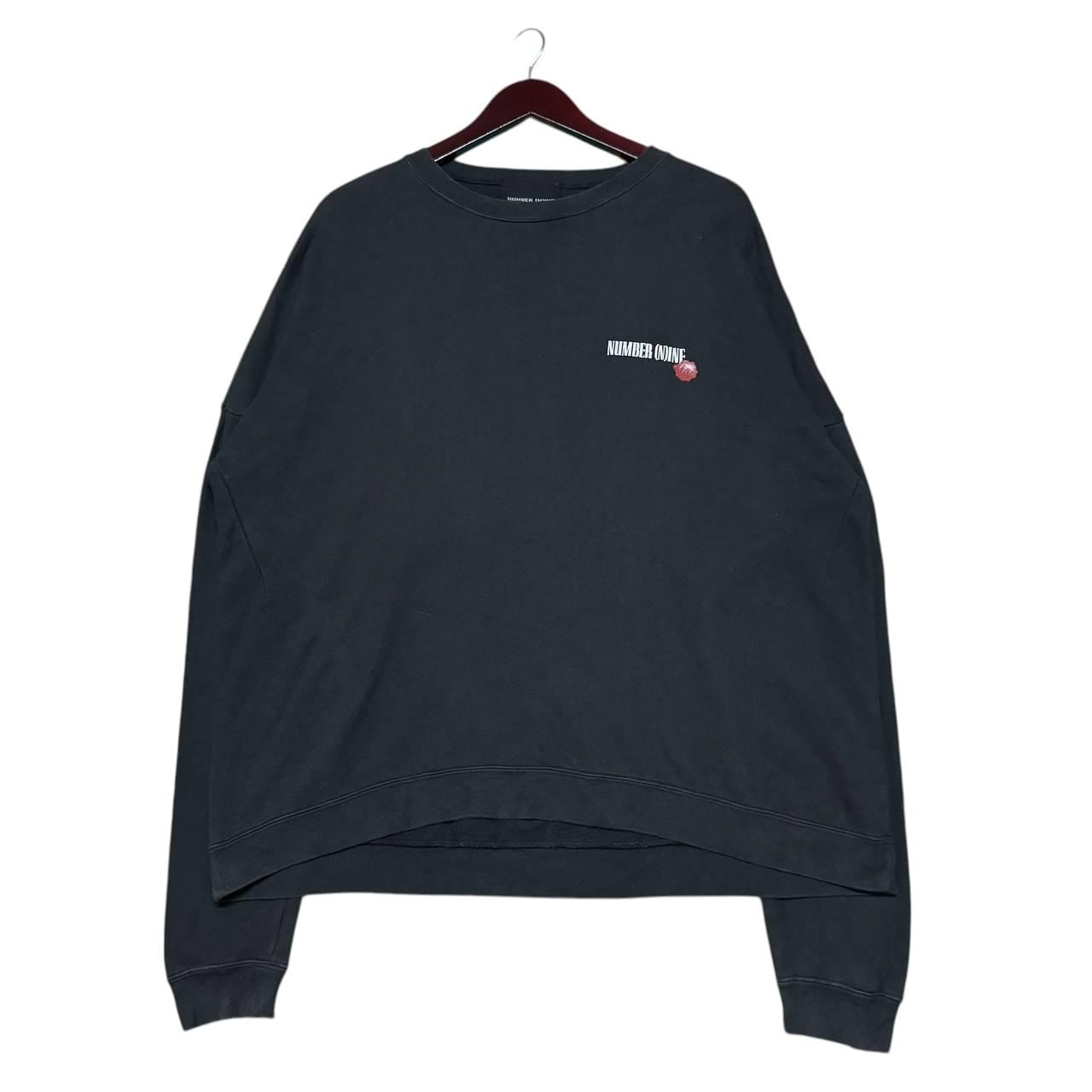Vintage Japanese Brand Number Nine Denim Black Pullover Crewneck