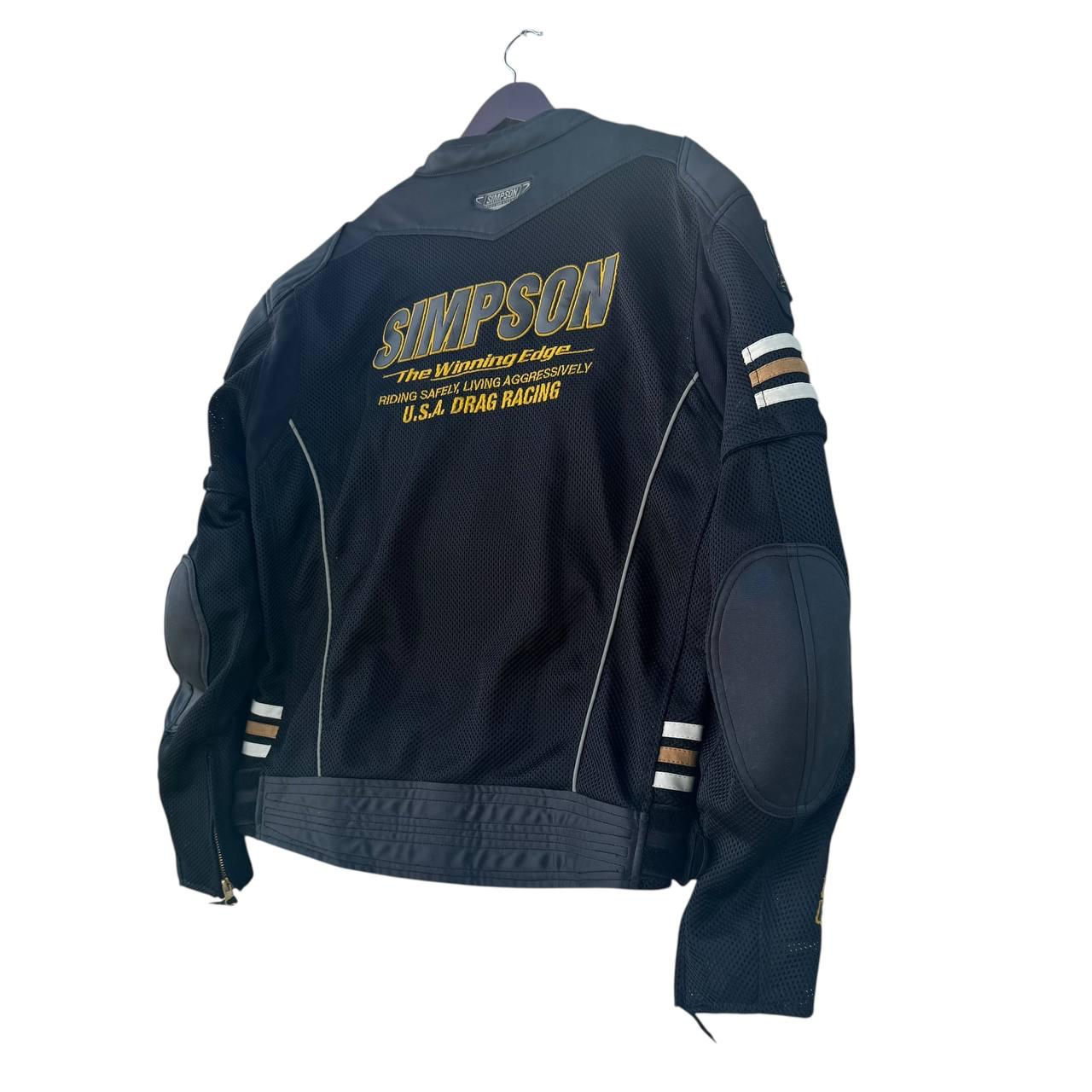 SIMSON ゴールドロゴジャケット Vintage Simpson 55th Anniversary Motorcycle Racing Jacket Black