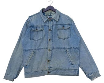 Vintage St John's Bay Denim Jacket M 90s Workwear Detachable