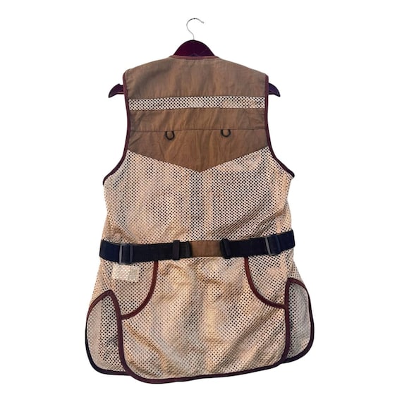Vintage Beretta Mesh Shooting Vest Brown Utility Outdoor Sporting