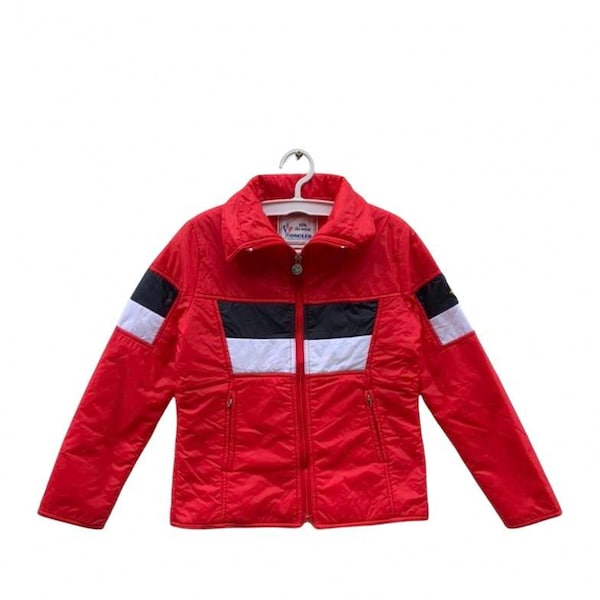 Vintage Design France Moncler Ski Nylon Red Jacket