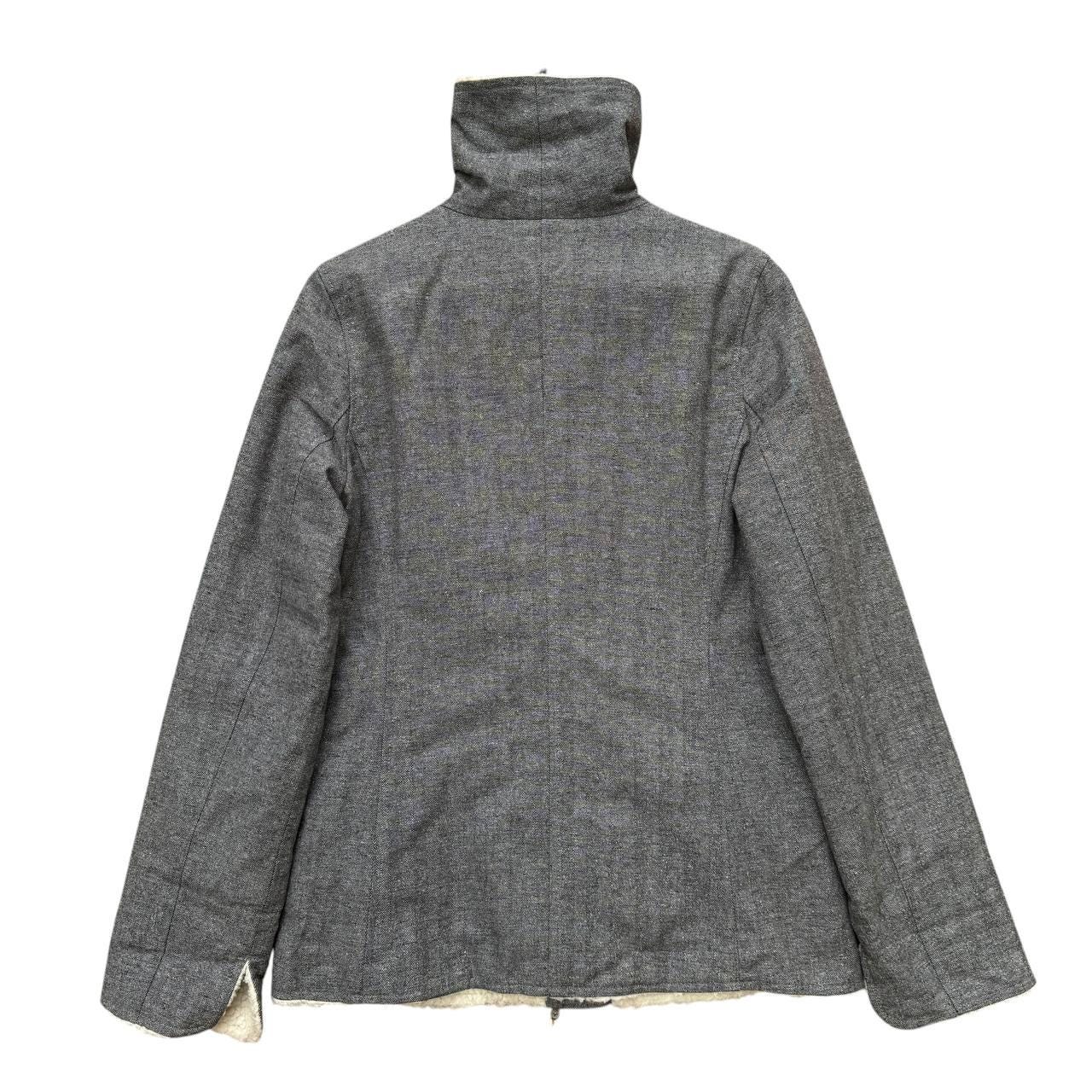 ジャケット・アウター Catherine Harnel Vintage Japanese Brand Catherine Harnel Gray Faux Fur Lined Womens