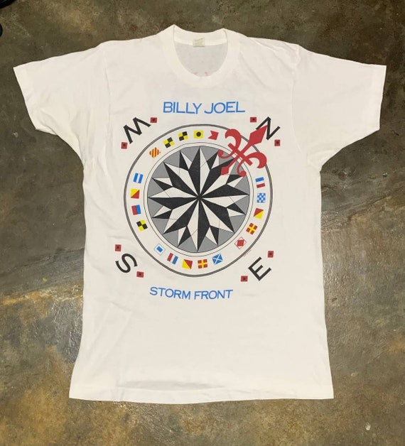 Vintage 80s 1989-1990 Billy Joel Storm Front American Tour Tee