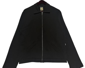 Vintage Agnes B Homme Black Zip up Harrington Jacket Men's