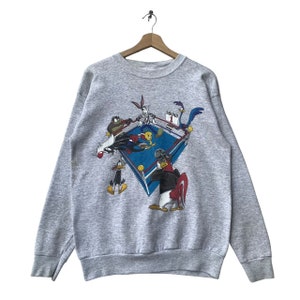 Moletom vintage Warner Bros. Cartoons Character Boxings Figth Graphics, tamanho grande