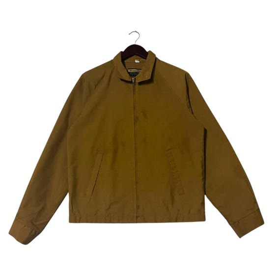 60s 70s Vintage Press-jae Men's Brown Harrington Jacket,classic