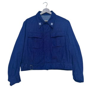 Italian Navy Denim Jacket - Etsy