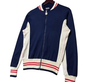 ジャケット・アウター 70s italy fila bjorn borg track blouson Vintage FILA Bjorn Borg White Line Track Jacket Navy & White Retro