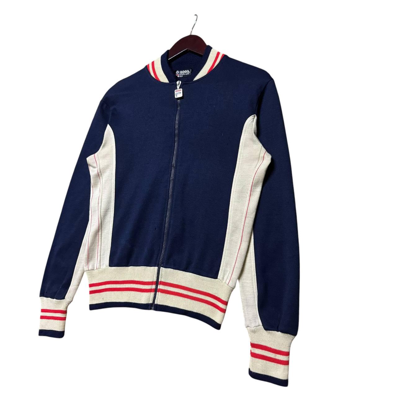 Giacca sportiva vintage FILA Bjorn Borg White Line, blu navy e