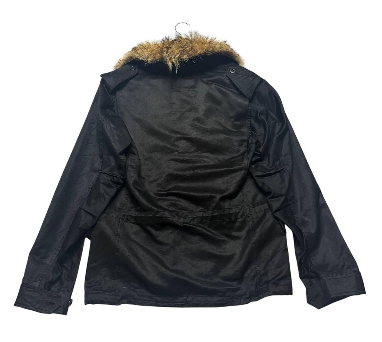 ジャケット・アウター CABANE de ZUCCA wired hood harf coat Vintage CABANE De ZUCCA Military Field Jacket Black Multi Pocket