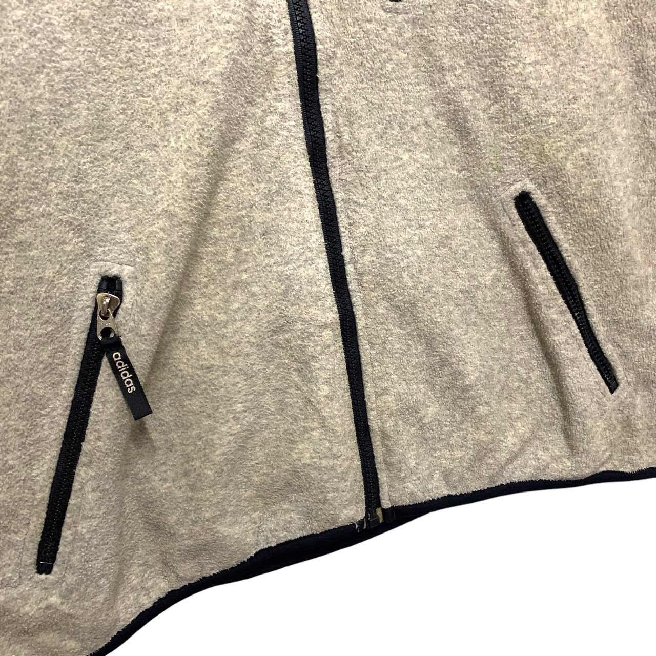 Vintage Adidas Fleece Jacket,medium Size,gray Color,embroidered Big ...