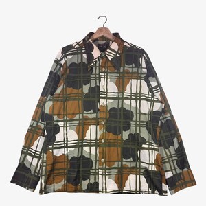 Vintage Psychedelic Geometric Floral Shirt XL JC Penney Tapered Fit Retro Mod Button Down Long Sleeve Groovy Pattern Mens Shirt