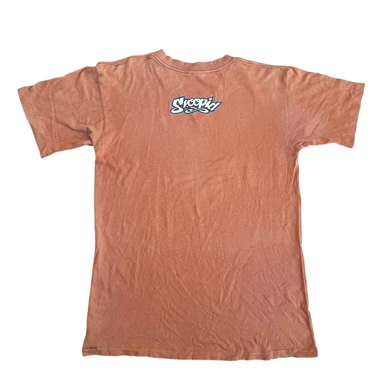 Vintage 90s Stoopid Graphic T-shirt Belton Made in USA Rust Orange 
