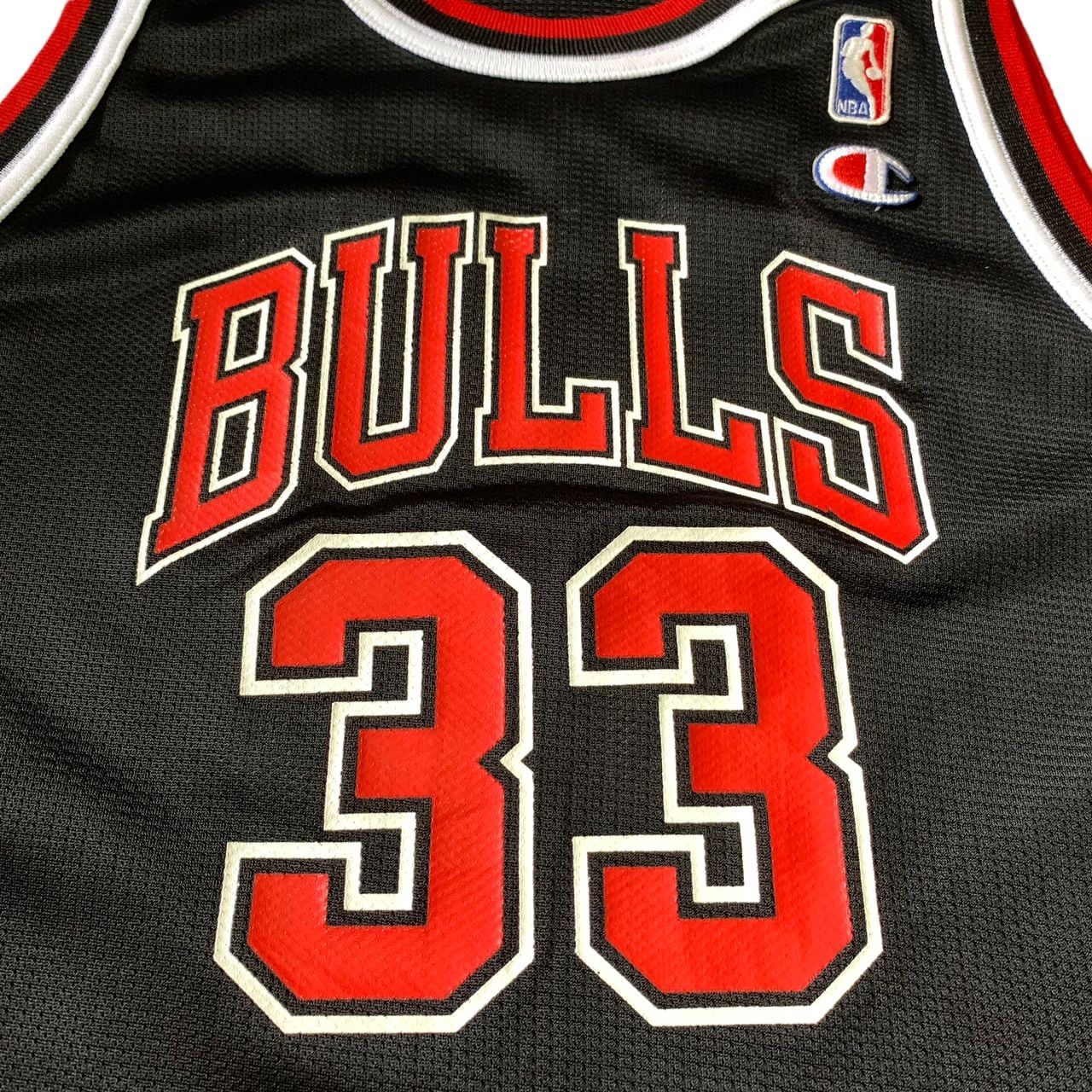 BULLS 33 ユニフォーム Champion サイズ44 Champion NBA Jersey Chicago Bulls #33 Scottie Pippen sz 44