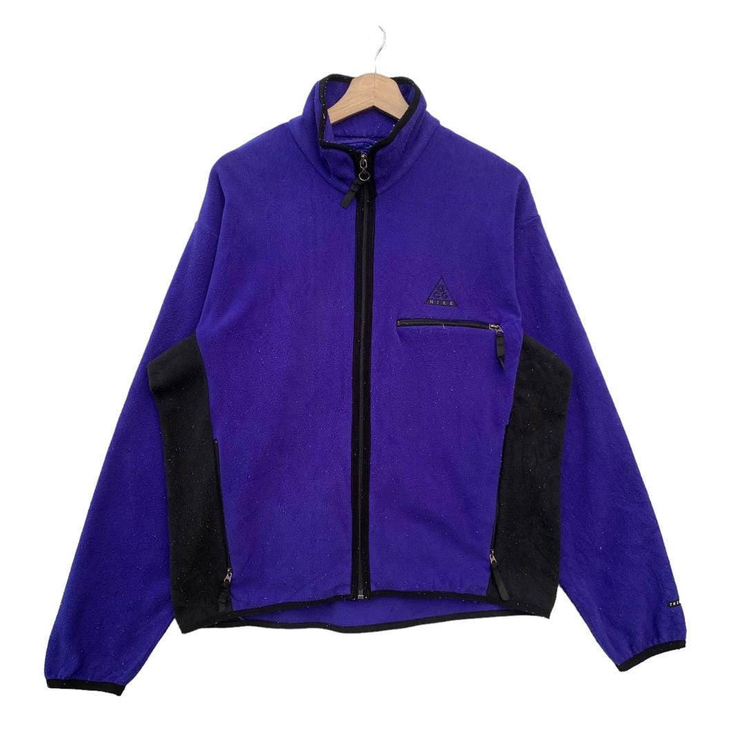 Vintage Acg Nike Fleece Sweater,men's Medium Size,blue Color,full Zip ...