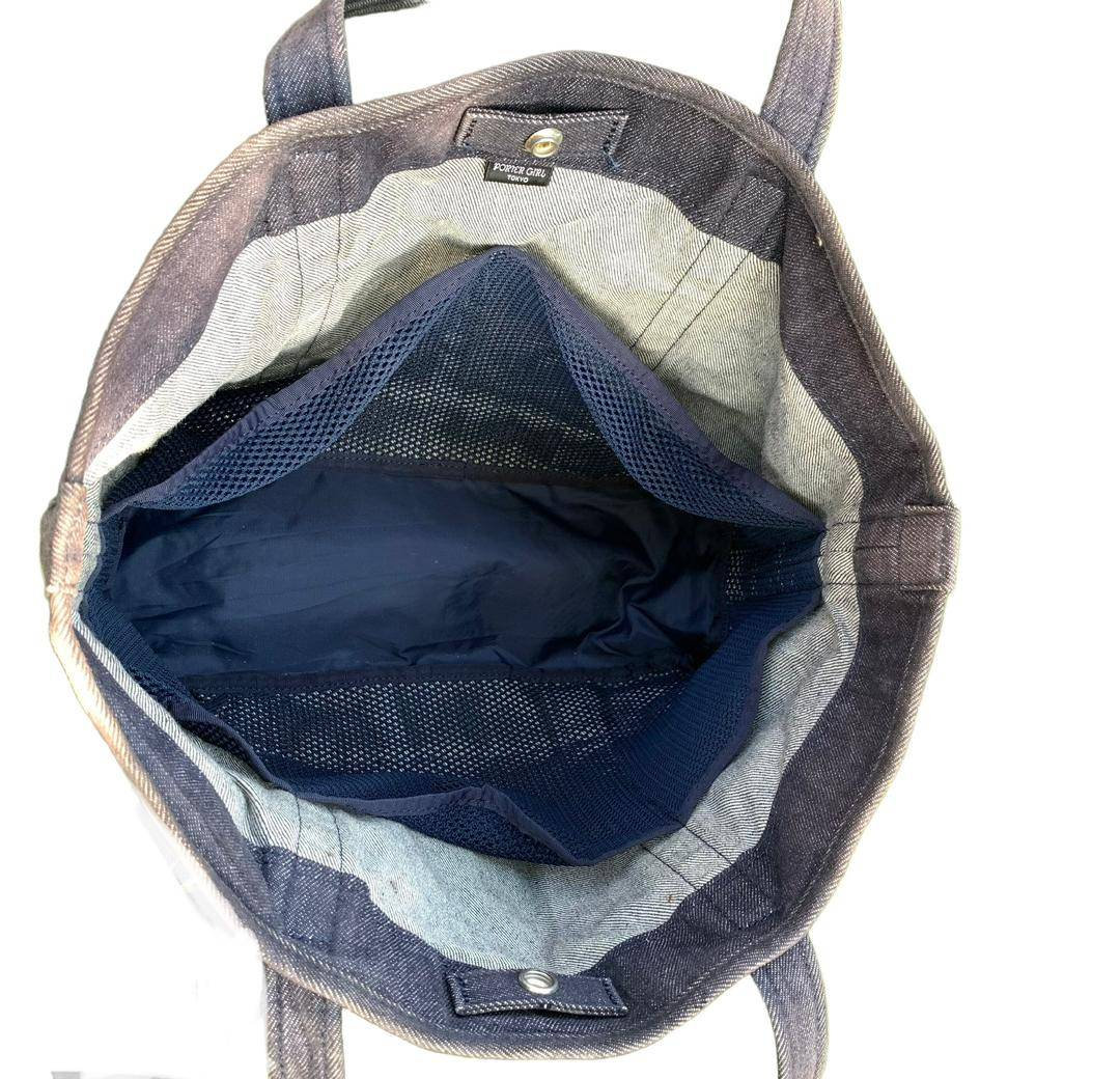 良美品　PORTER GIRL TOKYOインディコデニムトート Vintage Porter Girl Tokyo Women Tote Bag Shoulder Bag Shopping