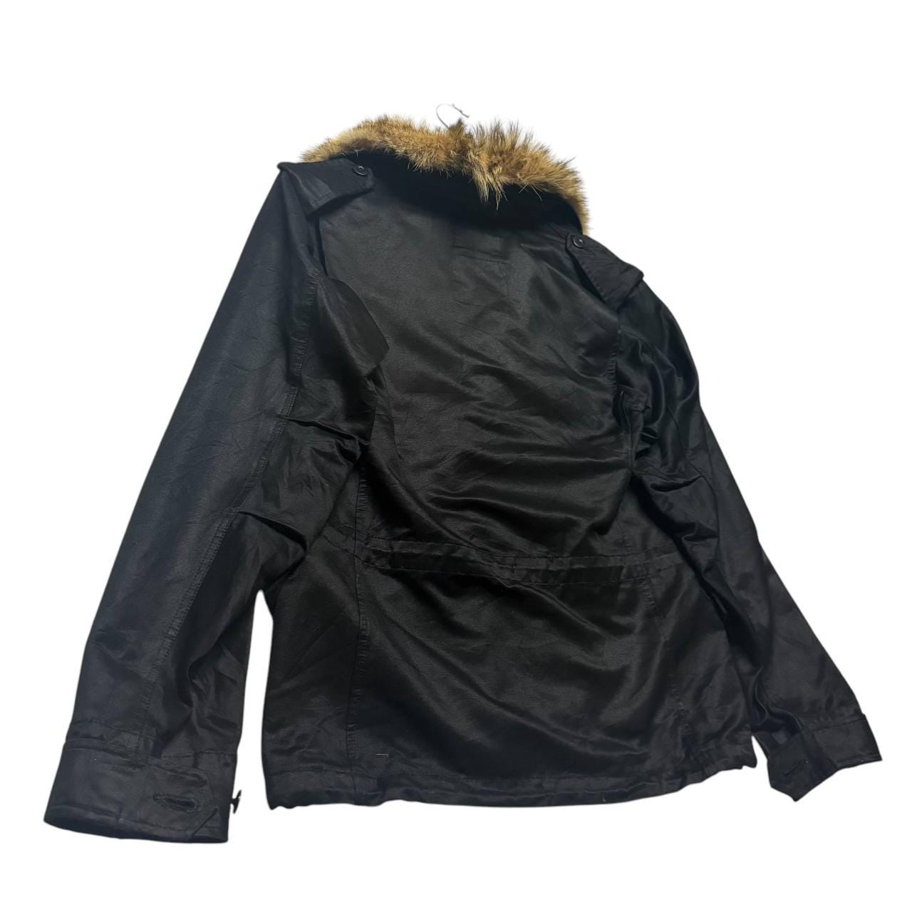 Vintage CABANE De ZUCCA Military Field Jacket Black Multi Pocket