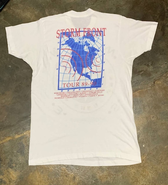 Vintage 80s 1989-1990 Billy Joel Storm Front American Tour Tee