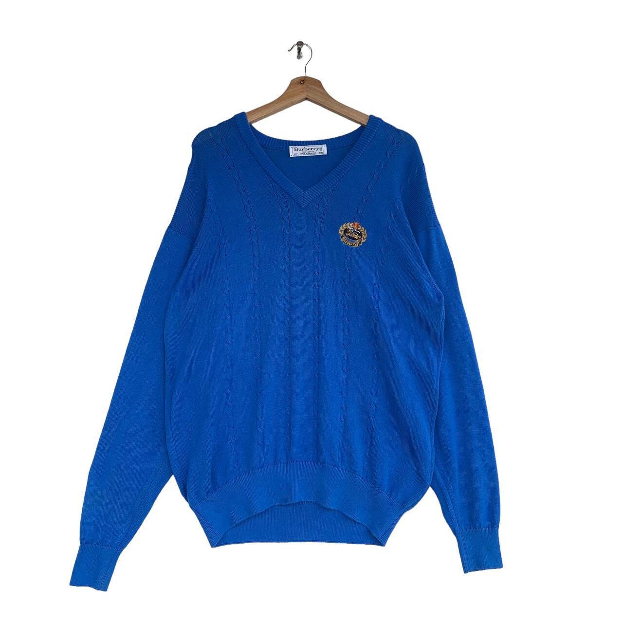 Buy Vintage Burberrys Knitted V Neck Pullover Jumper Sweater 