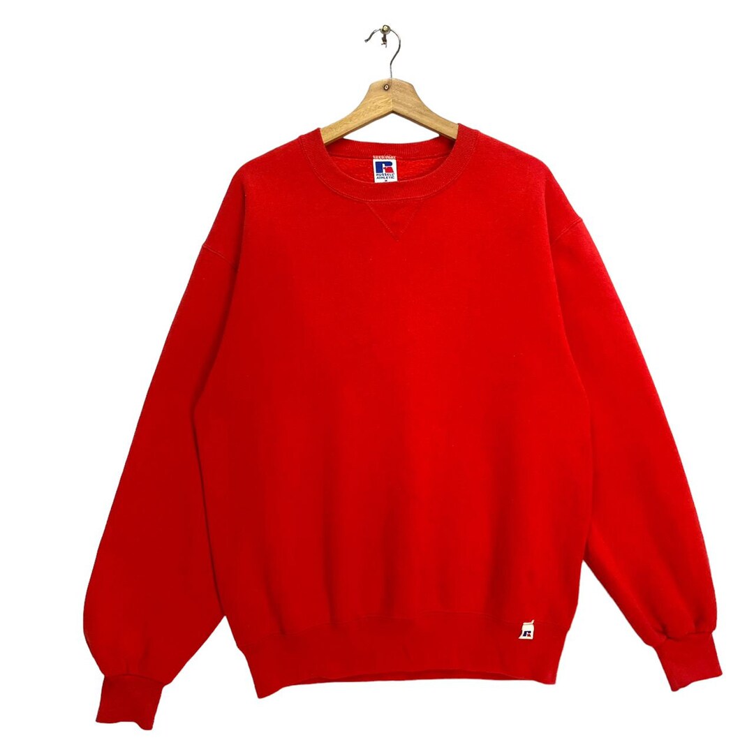 Vintage Russell Athletic Sweatshirt,medium Size,red Color,pullover