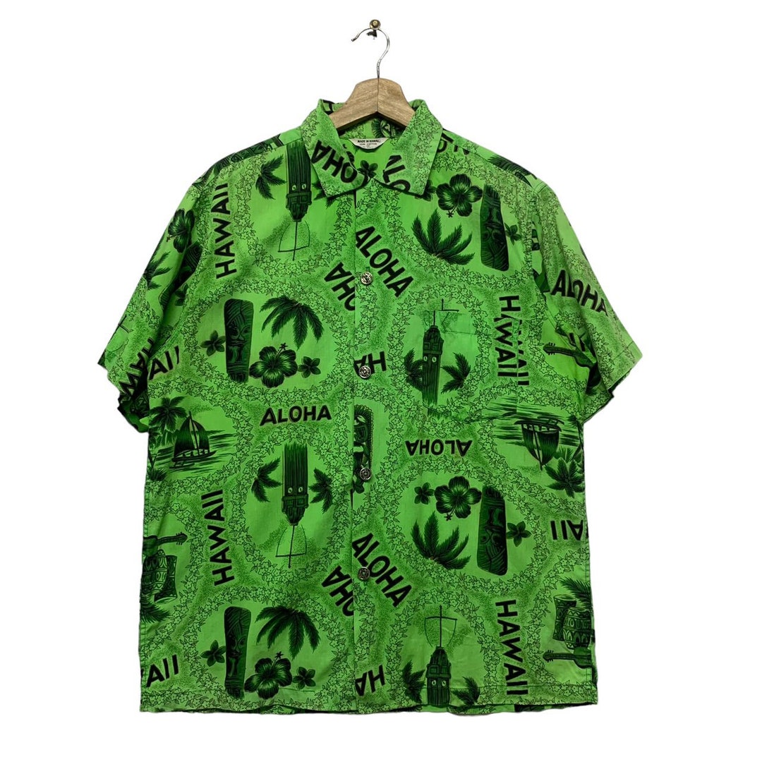 Polyester Spandex Polo Plantation Aloha Shirt