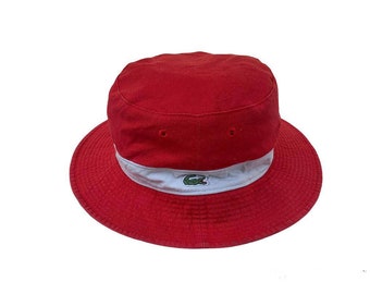 RARE VINTAGE REVERSIBLE LACOSTE BUCKET HAT!! Rare Vintage LACOSTE Bucket Hat, Embroidered Logo, Casual  main image 2