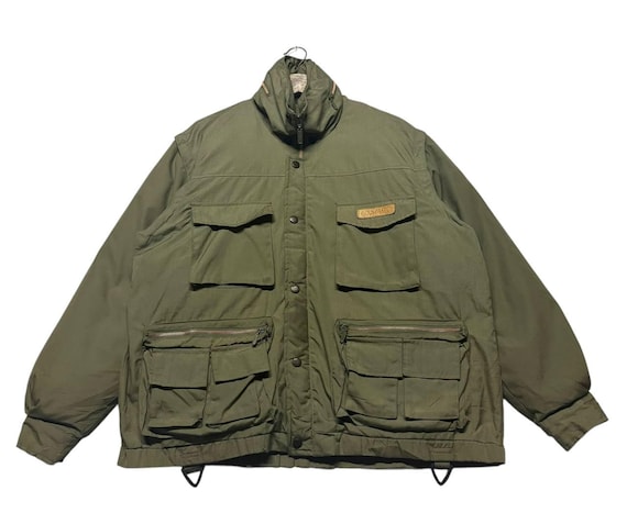 Vintage 90s Sea Lion Takashina Fishing Jacket,green Multi Pocket