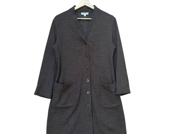 Barney's New York 100 Cashmere Coat XS 90s 1990s Barneys NY Dark