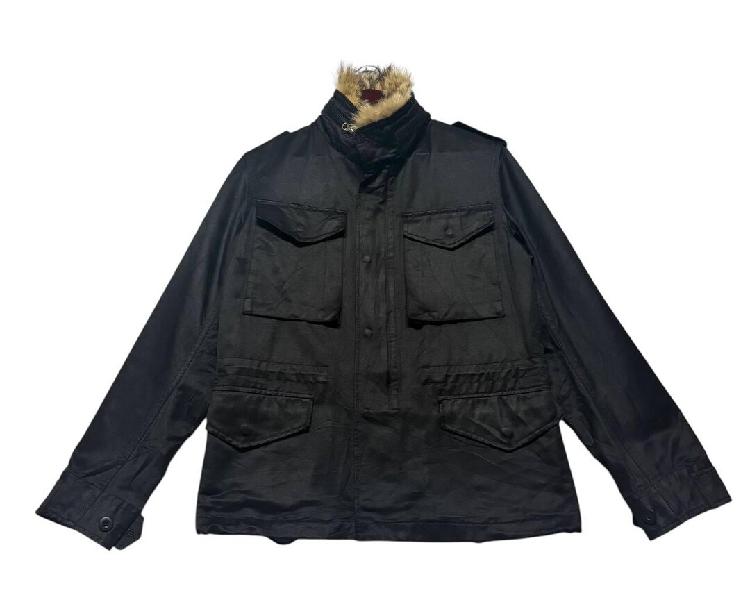ジャケット・アウター CABANE de ZUCCa archive n2b coat kakko Vintage CABANE De ZUCCA Military Field Jacket Black Multi Pocket