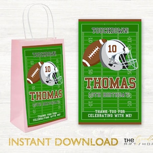 Soccer Gift bag, Football Gift Bag, Football treat bag, Football favor gifts and treat, Football Birthday Gift Bag, Football Gift Bag Party