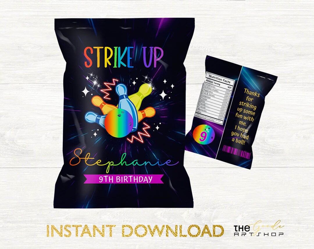 Bowling Chip Bag, Bowling Chips, Bowling Chip Bag Wrapper, Bowling