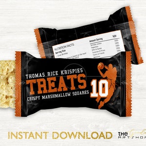 Basketball Rice Krispies treats, Basketball rice treats, Basketball favors, Slam-dunk rice Krispies treats, Slam-dunk Party